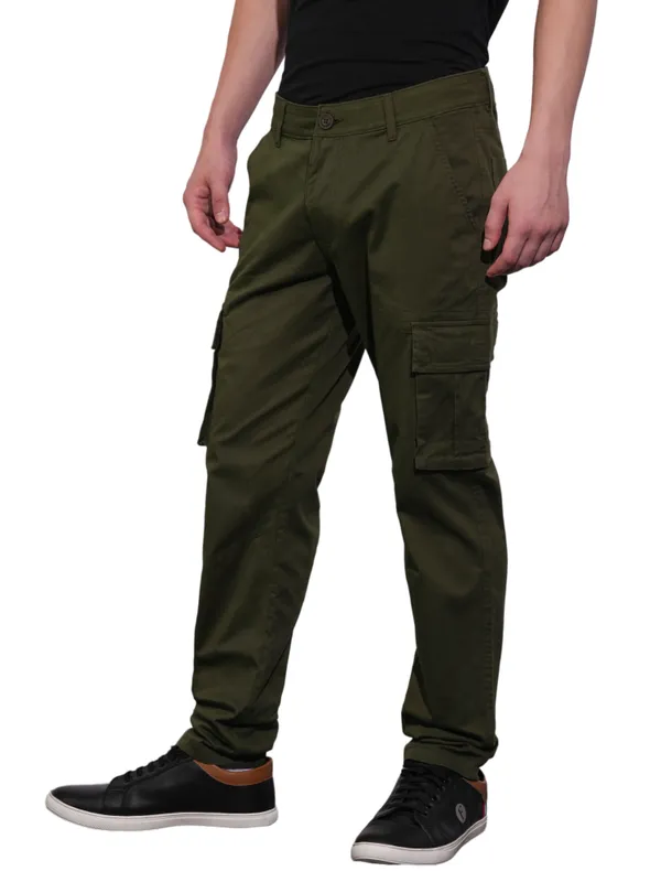 Being Human Clothing Mens-Bottom Cargo Olive