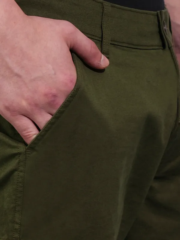 Being Human Clothing Mens-Bottom Cargo Olive