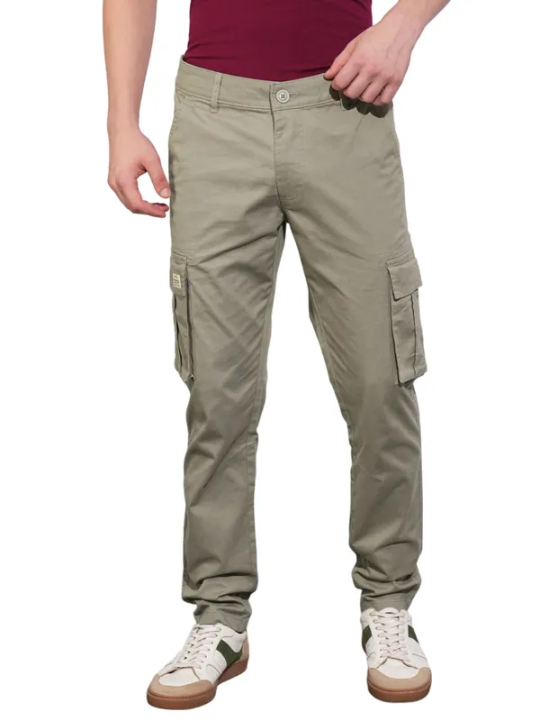 Being Human Clothing Mens-Bottom Cargo Stone