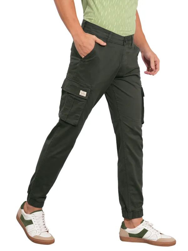 Being Human Garments-Mens-Bottom-Joggers Bottle Green