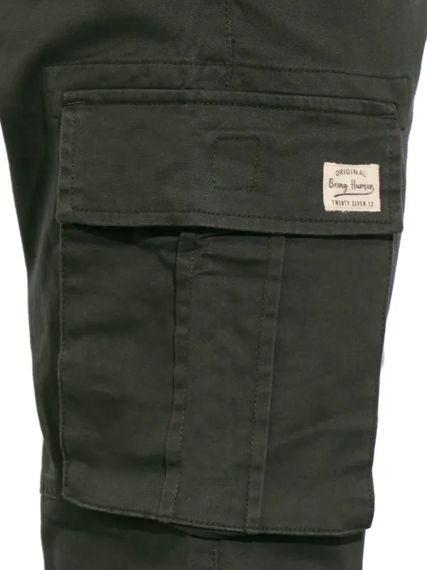 Being Human Garments-Mens-Bottom-Joggers Bottle Green