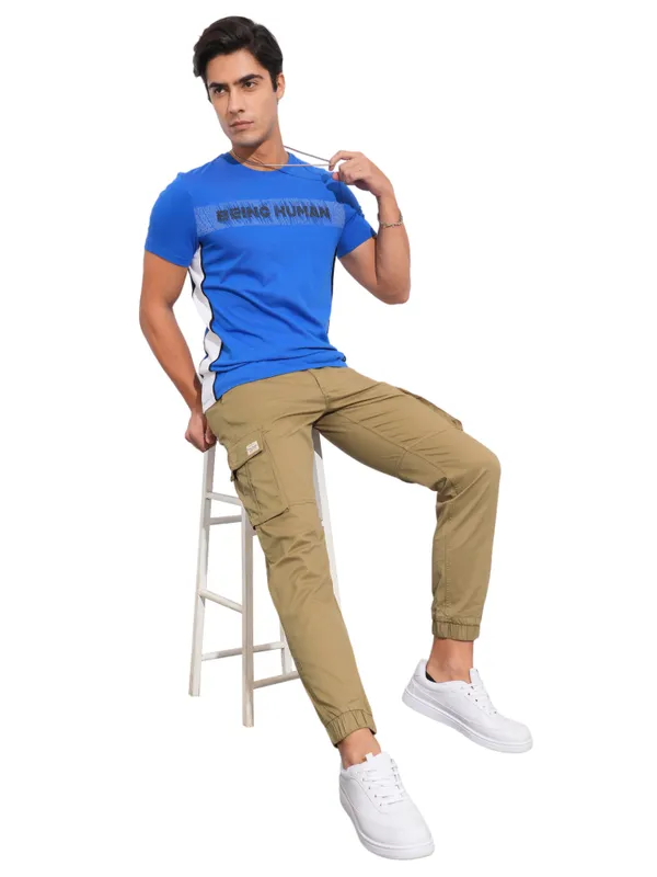 Being Human Garments-Mens-Bottom-Joggers Khaki