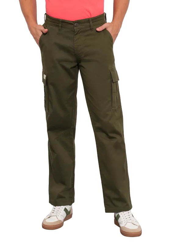 Being Human Clothing-Mens-Bottom-Cargo Olive