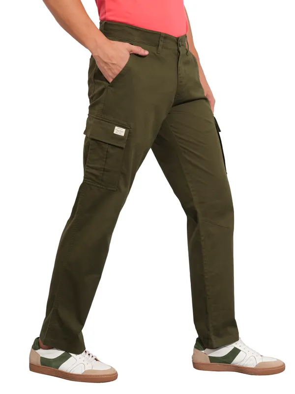 Being Human Clothing-Mens-Bottom-Cargo Olive