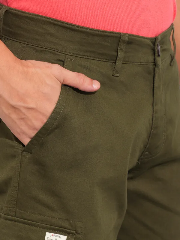 Being Human Clothing-Mens-Bottom-Cargo Olive