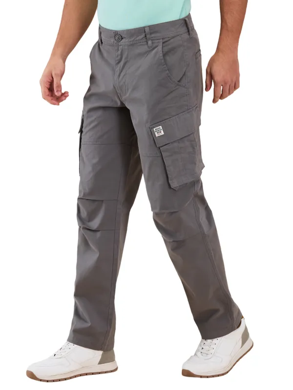 Being Human Clothing Men Grey Solid Cargo