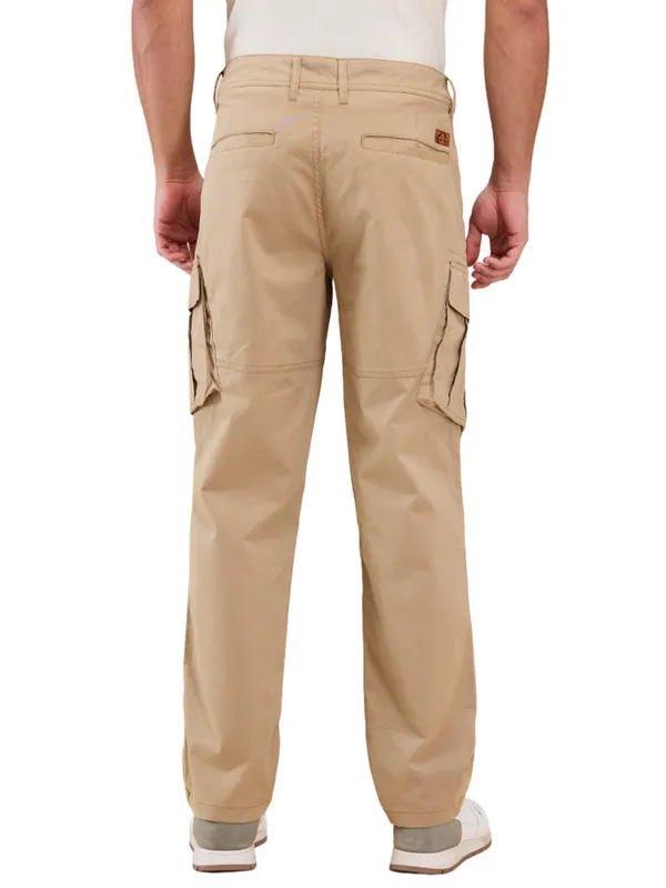 Being Human Clothing Men Beige Solid Cargo