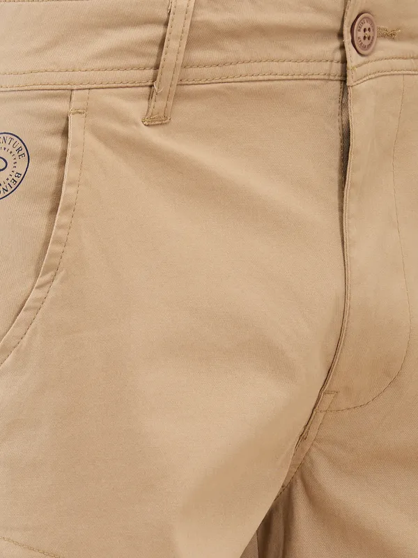 Being Human Clothing Men Beige Solid Cargo