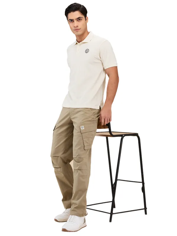 Being Human Clothing Men Green Solid Cargo