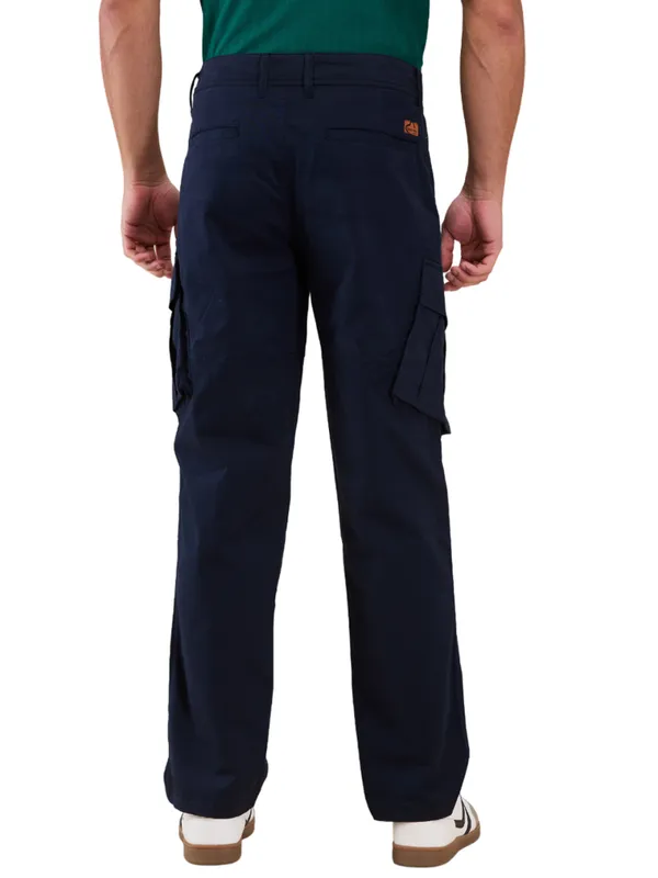 Being Human Clothing Men Blue Solid Cargo