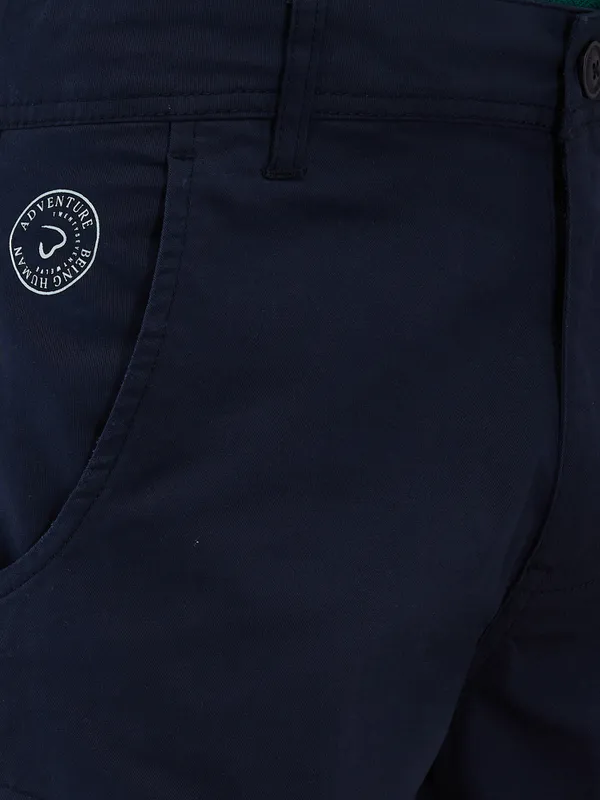 Being Human Clothing Men Blue Solid Cargo