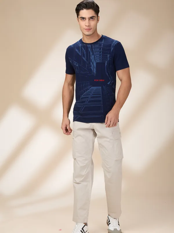 Being Human Clothing Mens-Bottom Cargo Stone