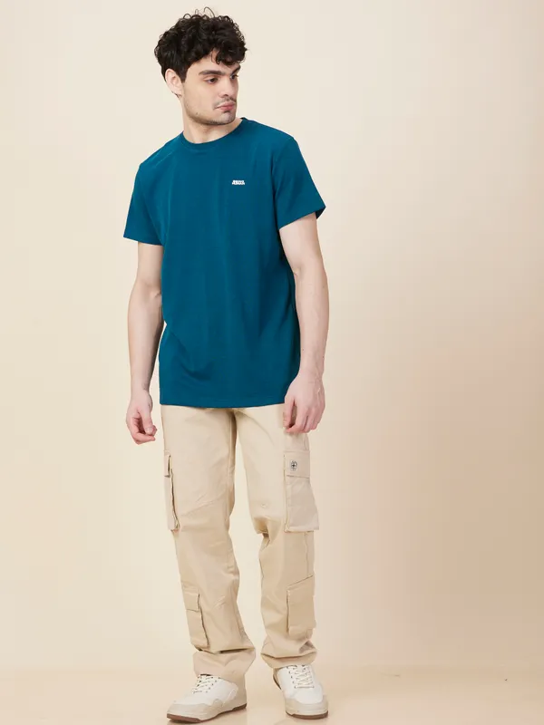 Being Human Clothing Mens-Bottom Cargo Oat Milk