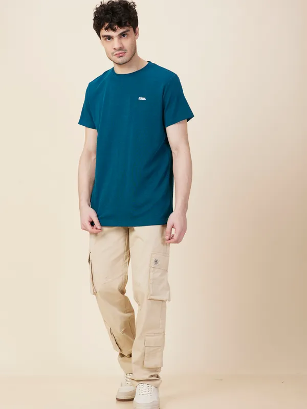Being Human Clothing Mens-Bottom Cargo Oat Milk