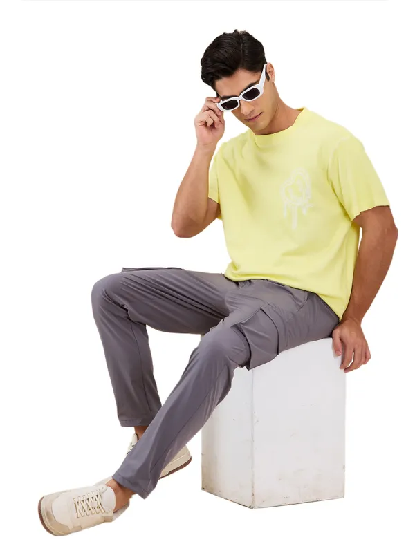 Being Human Clothing Men Grey Solid Cargo