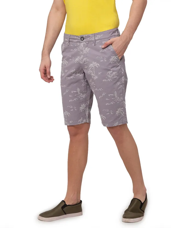 Being Human Clothing Men Regular Fit Shorts-Grey