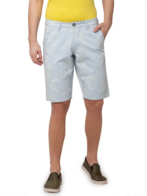 Being Human Clothing Men Regular Fit Shorts-Mid Blue