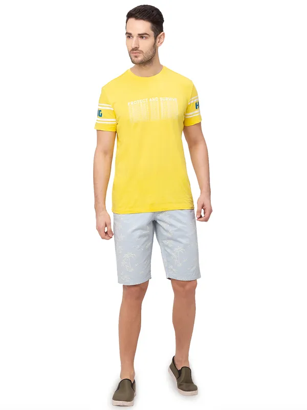 Being Human Clothing Men Regular Fit Shorts-Mid Blue