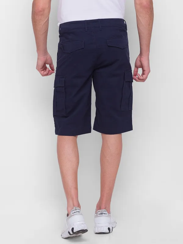 Being Human Men Cargo Fit Shorts-Navy