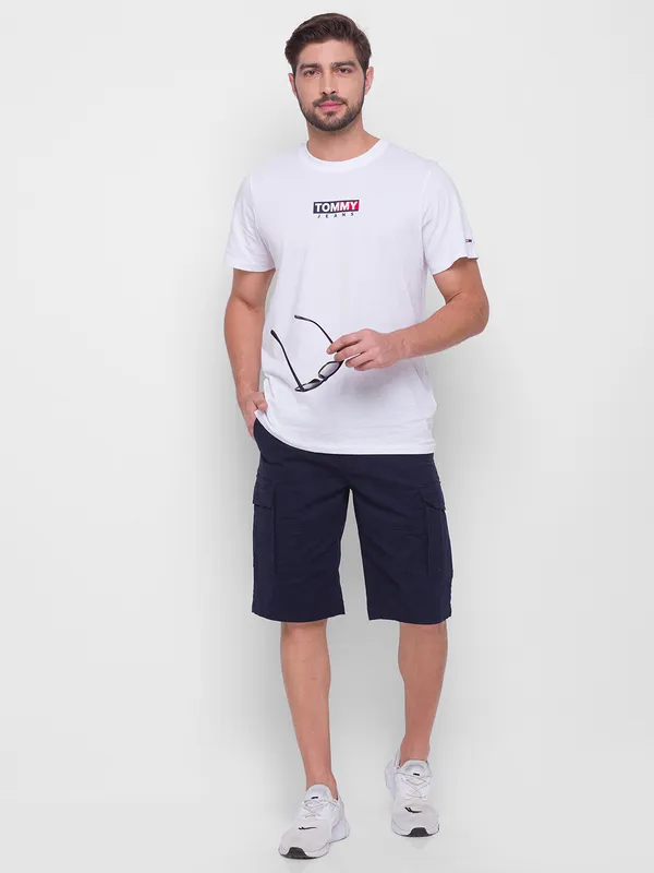 Being Human Men Cargo Fit Shorts-Navy