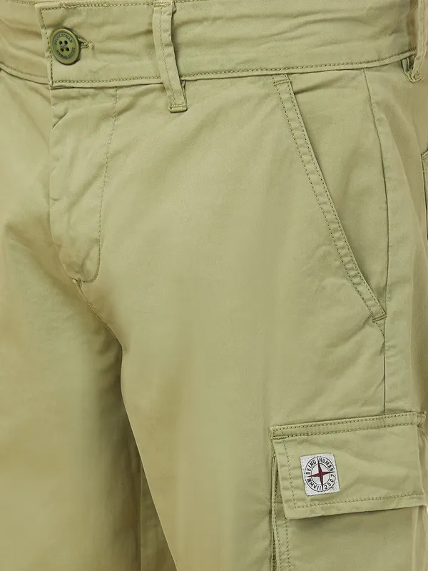 Being Human Clothing Men Green Solid Shorts