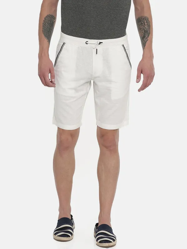 Being Human Clothing Men Regular Fit Shorts-White