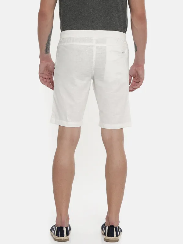 Being Human Clothing Men Regular Fit Shorts-White