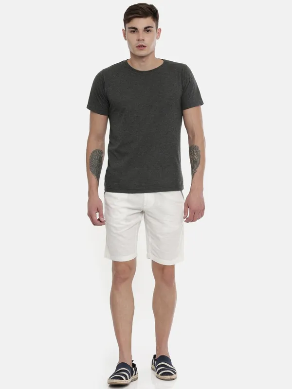 Being Human Clothing Men Regular Fit Shorts-White