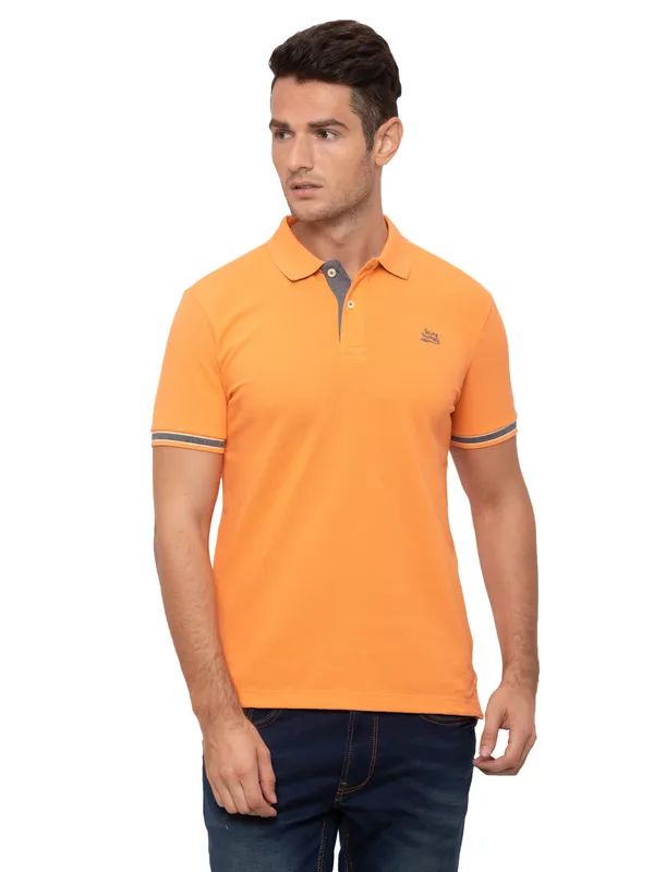 Being Human Clothing Men Regular Fit Collared T-Shirts-Melon