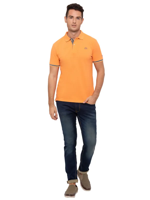 Being Human Clothing Men Regular Fit Collared T-Shirts-Melon