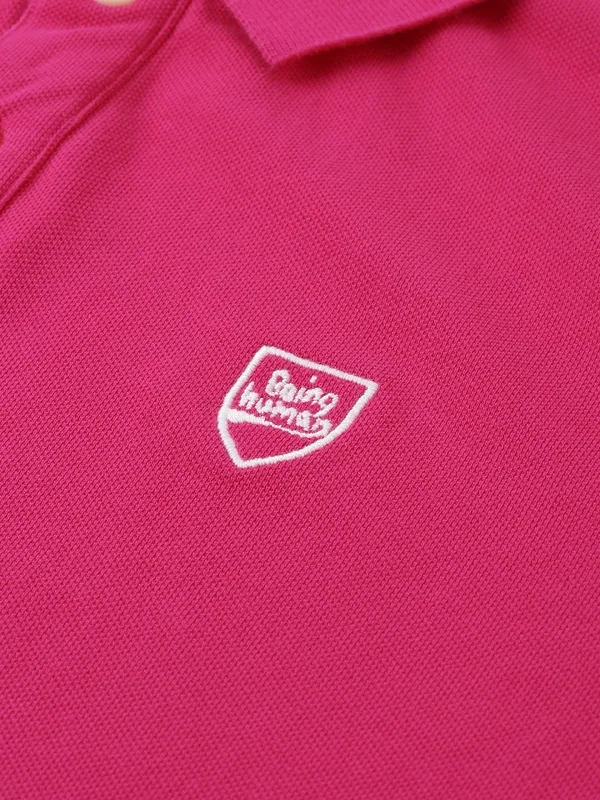 Being Human Regular Fit Men Polo Neck T-Shirts-Beet Root