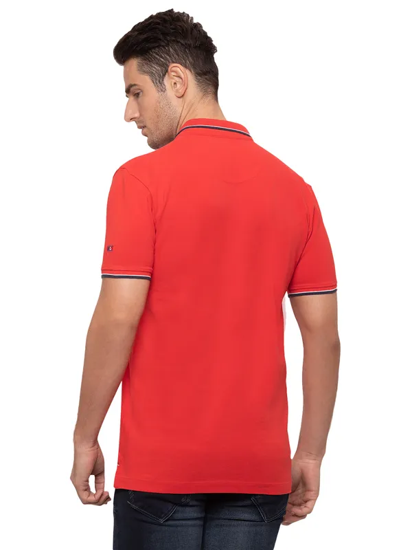 Being Human Clothing Men Regular Fit Polo Neck T-Shirts-Luminous Red
