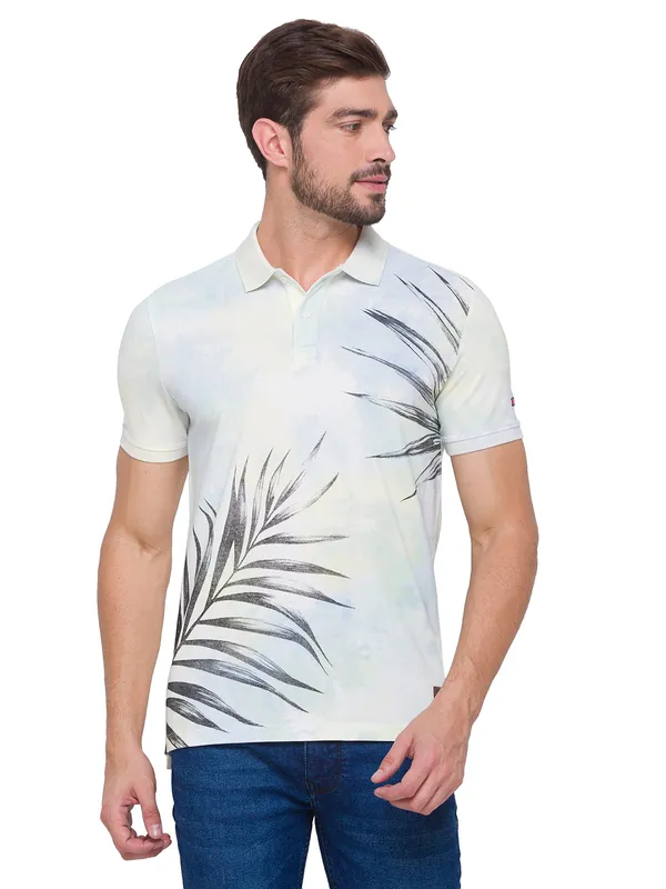 Being Human Clothing Men Slim Fit Polo Neck T-Shirts-Blue