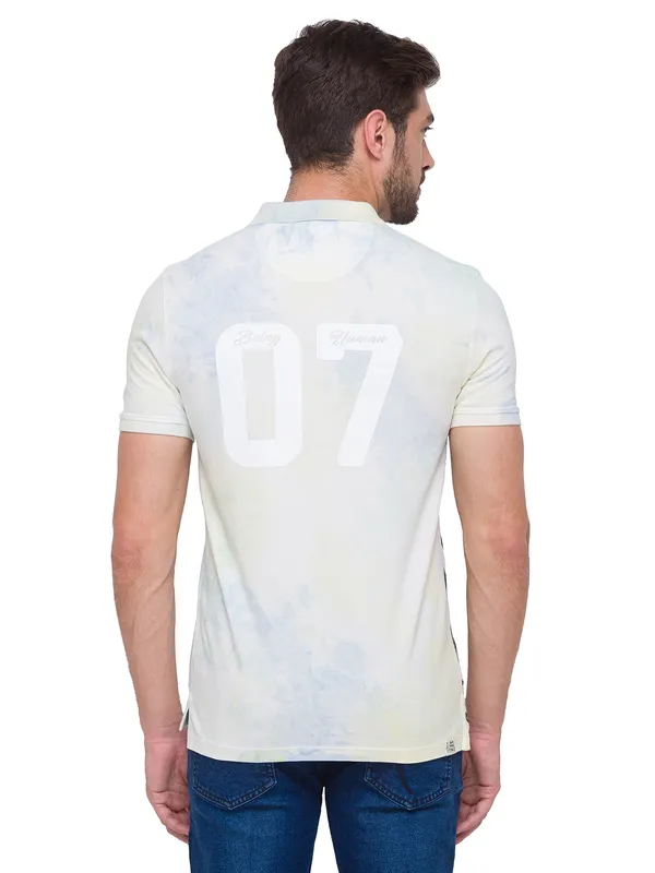 Being Human Clothing Men Slim Fit Polo Neck T-Shirts-Blue