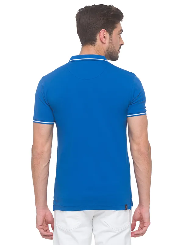 Being Human Regular Fit Men Polo Neck T-Shirts-Dk. Blue