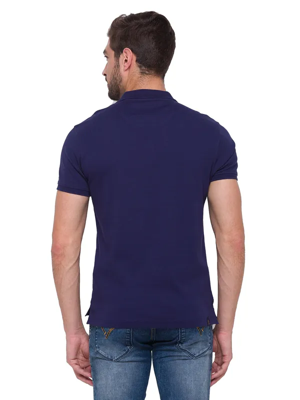 Being Human Regular Fit Men Polo Neck T-Shirts-Navy