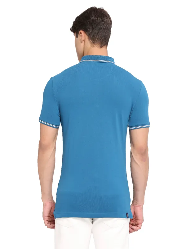 Being Human Regular Fit Men Polo Neck T-Shirts-Teal