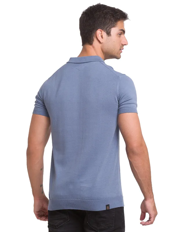 Being Human Regular Fit Men Polo Neck T-Shirts-Grey