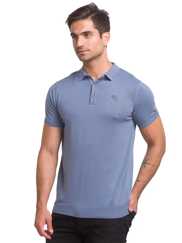 Being Human Regular Fit Men Polo Neck T-Shirts-Grey