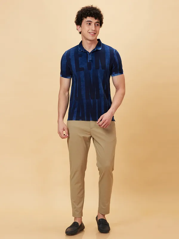 Being Human Clothing Men Regular Fit T-Shirts-Indigo