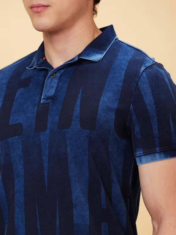 Being Human Clothing Men Regular Fit T-Shirts-Indigo