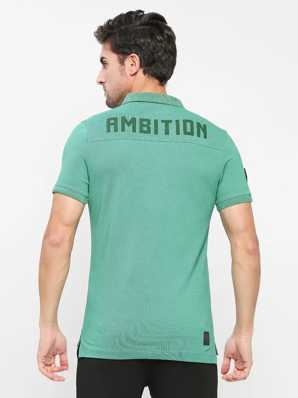 Being Human Clothing Men Regular Fit Polo Neck T-Shirts-Jet Black