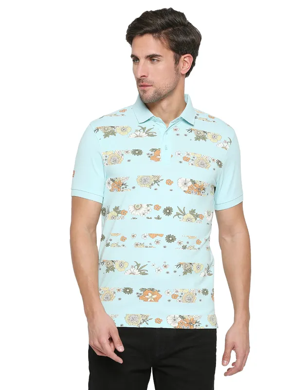 Being Human Clothing Men Regular Fit Polo Neck T-Shirts-Deep Teal