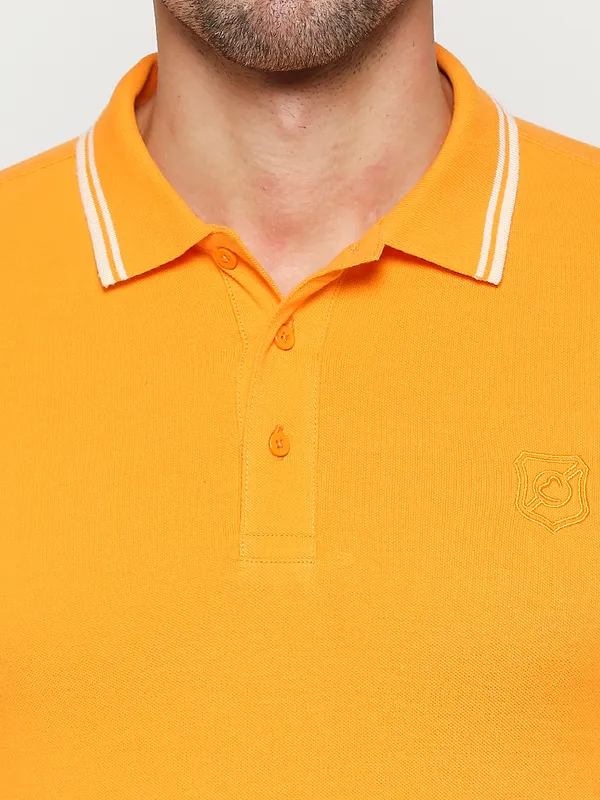 Being Human Clothing Men Regular Fit T-Shirts-Bright Marigold