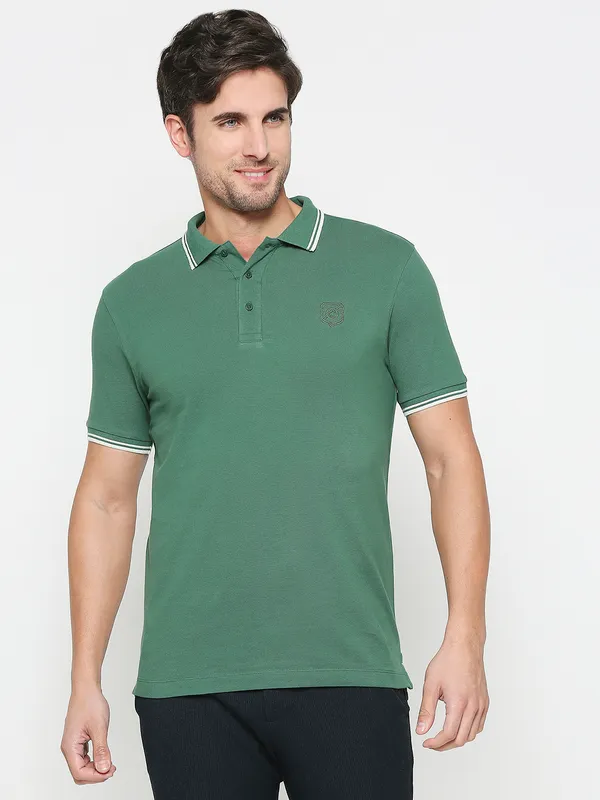 Being Human Regular Fit Men Polo Neck T-Shirts-Eden