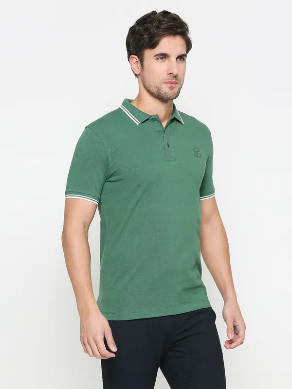 Being Human Regular Fit Men Polo Neck T-Shirts-Eden