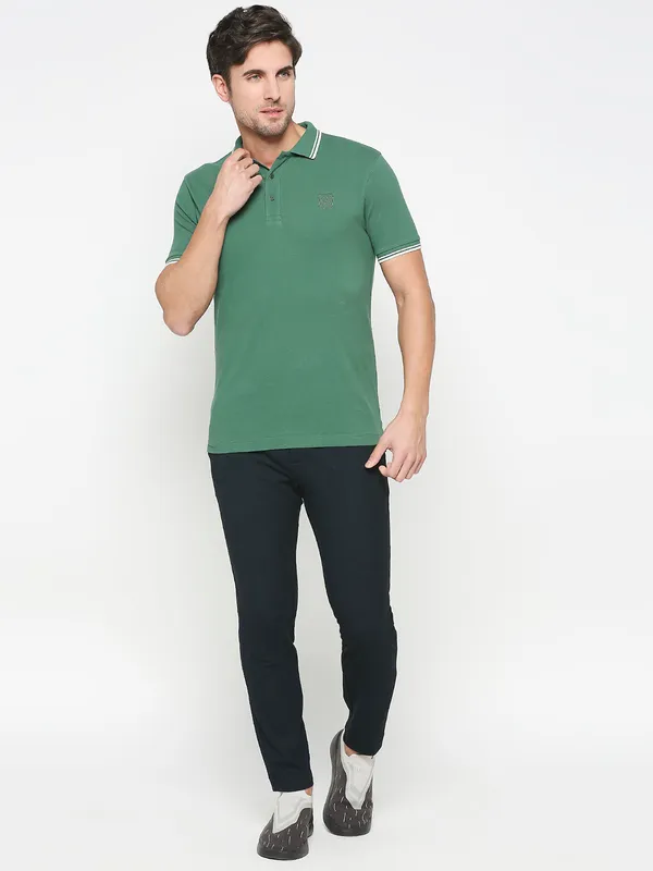 Being Human Regular Fit Men Polo Neck T-Shirts-Eden