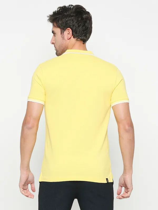 Being Human Regular Fit Men Polo Neck T-Shirts-Vibrant Yellow