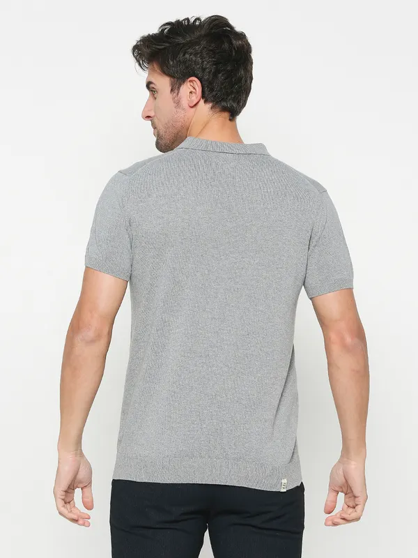 Being Human Clothing Men Regular Fit T-Shirts-Grey Melange
