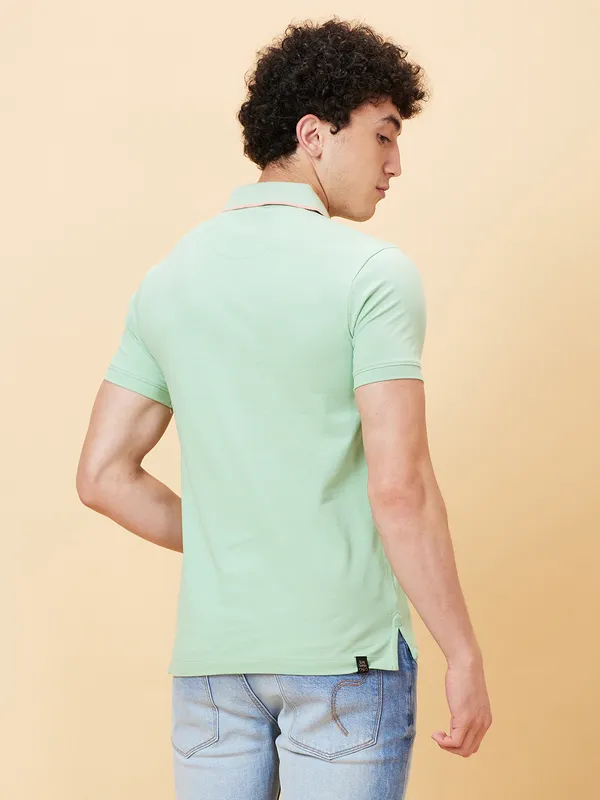 Being Human Clothing Men Regular Fit T-Shirts-Green Foam
